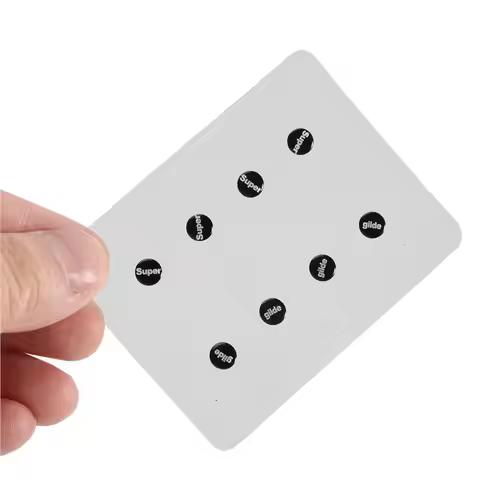 Universal Tempered Glass Mouse Skates - Round Dot Adhesive Feet Pads for Gaming & Esports Mice Color