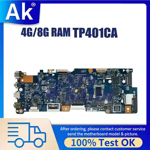 For ASUS VivoBook TP401CA TP401C TP401CA TP401CAE Mainboard Laptop Motherboard CPU M3 M5 M7 4GB 8GB 