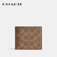 COACH กระเป๋าสตางค์ผู้ชายรุ่น Id Billfold Wallet In Signature Canvas CY394 QBNRX สีหลากสี