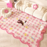 [New Product] Carpet Cartoon Pink Dopamine Living Room Decoration Carpet Thickened Cool Girl Room De