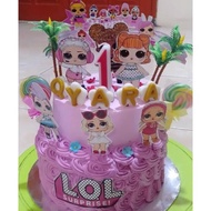 Kue tart/ kue ulang tahun lol tingkat/little pony