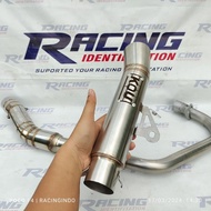 Kou Mahachai Canister SUPERR open pipe 51mm for Tmx 125 155 Rusi tc 125 155 Bajaj ct 100 125 Sniper135 Sniper150 Raider 150 carb /fi Euro 125 150 Pinoy 125 150 Canister pipe big elbow AHM Redleo Aun Charama Nueng Navin Nlk Daeng sai4