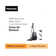Panasonic MC-CL605 Powerful 2000W Cyclone Bagless Canister Vacuum Cleaner With Hepa Filter MC-CL605K