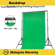3Mx1M Muslin Photo Background Studio Screen Backdrop Cloth with Stand
