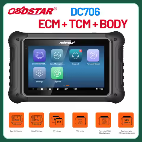 [Full Configuration] OBDSTAR DC706 Car and Motorcycle ECU TCM BCM Programmer Cloning Tool by OBD Ben
