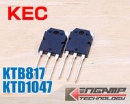 (สินค้ามีตัวเลือก) [TR] KTB817 หรือ KTD1047 KEC TRIPLE DIFFUSED PNP NPN TRANSISTOR 12A 140V