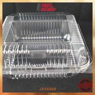 TAPAU - ( 50pcs± ) GC OPS-L400 6" Square Cake Tray with Lock Bakery Disposable Plastic Clear Cake Bo