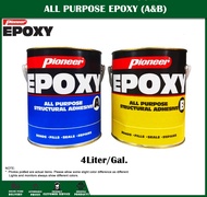 PIONEER EPOXY A & B ALL PURPOSE STRUCTURAL ADHESIVE  |  1Gal 1 Liter  131g