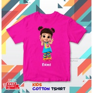PipiZola Design Kids Cotton T-shirt with FREE Custom Name maximum 8 letters