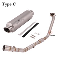 CFGYU ระบบเต็มรูปแบบสำหรับยามาฮ่า YZF R15 V4 V3 MT125 2020-2023ท่อไอเสียดัดแปลงท่อเชื่อมด้านหน้าท่อไ