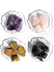 1入組天然水晶原石石英礦石不規則礦石靈氣療癒石礦物標本家居裝飾水族箱兒童禮物