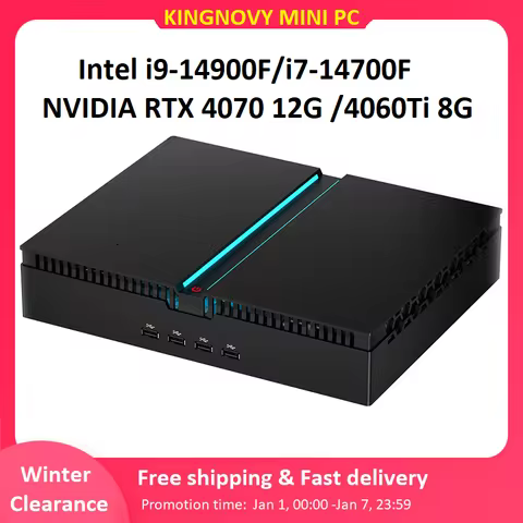 Topton 14th Gen Gaming Mini PC Intel i9 14900F NVIDIA RTX 4070 12G Mini Gamer Computer NVMe 2xDDR5 W