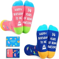 Zmart Birthday Gift Ideas for Teens - Birthday Socks for 13-19 Year Old Boys Girls 2 Pack MMFD