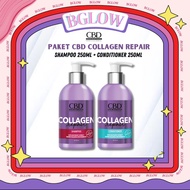 [2PC PACKAGE]CBD 2IN1 PACKAGE Collagen Repair Daily Use Shampoo + Conditioner 250ml - Haircare Treat