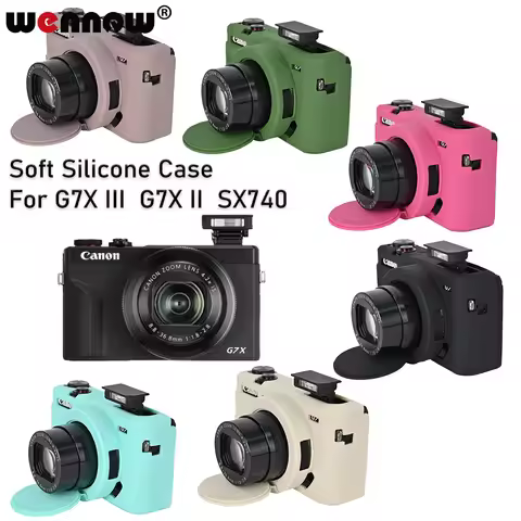 G7X3 G7X2 SX740 Silicone Case Camera Body Cover Protective Casing for Canon Powershot G7X Mark III I