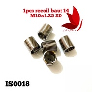 1Pcs Recoil Bolt 14 M10X1.25 2D Automotive Bolt