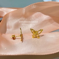 EMAS 375 SUBANG RAMA RAMA 375 GOLD BUTTERFLY  EARRINGS S154