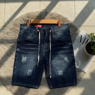 Men's Ripped Short Jeans Bottom Jeans Short Ripped Pants Regular 13OZ Jeans