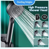 High Pressure Shower Head 5 Mode Adjustable Shower Multifunction Water Pressure Modes Shower Head