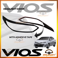 Toyota Vios 2019 to 2025 Prime Headlight cover Matte Black ( Car Accessories )