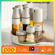 Rak Rempah Berputar 360° Meja Putar Dapur Rak Simpanan Putar Serbaguna –Serbaguna Cosmetics storage 