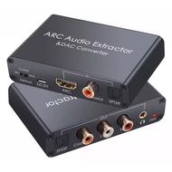(ใหม่) Hdmi audio extractor HDMI to HDMI and Optical TOSLINK SPDIF + 3.5mm Stereo Audio Extractor Converter HDMI Audio Splitter Adapter