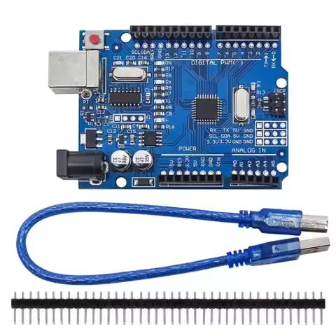 UNO R3 ATmega328P CH340G w/ Pin Header & USB Cable for Arduino ESP8266 Raspberry Pi STM32 Mega 2560 