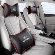 Breathable Leather Car Head Neck Pillow Car Headrest Neck Support Seat For Hyundai i40 i30 i20 i10 ix35 ix25 Tucson Accent Elantra Santa Fe Creta Solaris Kona Auto Accessories