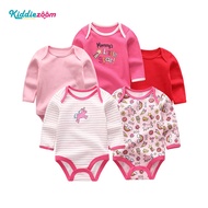 Kiddiezoom 100% Cotton dài tay áo sơ sinh cho Baby Boys và Girls Baby Clothes Suit Cartoon Style Cut