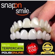 Gigi Palsu Atas Bawah Instant Gigi Palsu Silikon Alami Siap Pakai Bisa Untuk Penutup Ompong Snap On Smile Putih 100 %