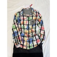 Elegant long-sleeved artist shirt with a unique, trendy plaid design for young people008#y2k Little 