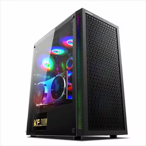 E-ATX Desktop PC Case with RGB Lighting & Back Cable Routing, Supports X58 X79 X99 Dual Socket Serve