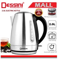 【100% ORIGINAL】DESSINI ITALY Stainless Steel Electric Kettle Automatic Cut Off Boiler Jug Teapot Cerek (2.0L)