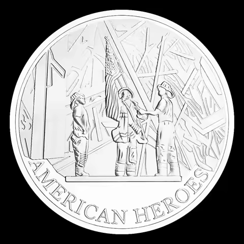 September 11 Attacks Always Remember Silvery Plated Souvenir Coin American Heroes Basso-relievo Coll