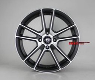 P-PAROTECH新款 五爪分岔 鋁圈式樣 17吋 7.5J 4X100 ET35 / 4X108 ET25消光黑車面