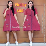 Phulsy Casual Dres Dress Jean Denim Jeans Jumbo Pregnant Women's Fashion Clothing