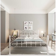 KATIL IKEA/Queen Bed Frame/Metal Bed/Katil Besi/Katil Putih/White Bed/Katil Hitam/Black Bed/Bed Frame/full set