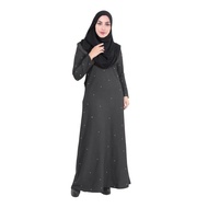 (BATU TABUR) Jubah Muslimah | Jubah Plain Crepe | Jubah Umerah Plain | Long Dress | A Cut Como Crepe Ironless