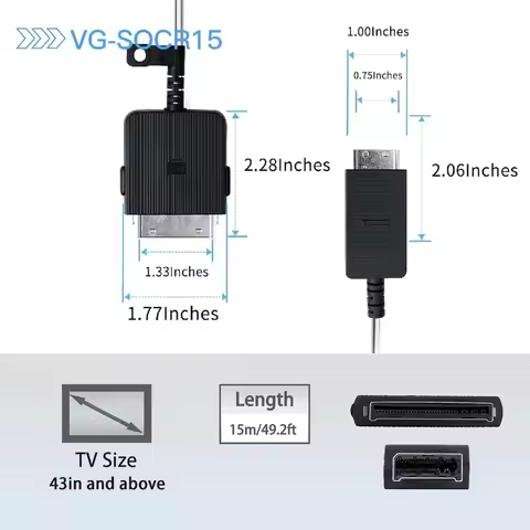 New 15M One Connect Box Cable VG-SOCR15/ZA VG-SOCR15 For Samsung Smart TV QN75Q90RAF QN65Q90RAF QN55