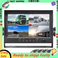 9" LCD Car Monitor 4 Channels 4CH Quad Split Screen Display for Car Truck Reversing Camera