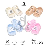 DOMINIC Baby Girls' Sandals with Cute Bear Back Strap, 10 Months - 2.5 Years