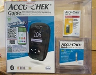 เครื่องตรวจน้ำตาล accu chek guide set แถมแผ่นตรวจ 25 ชิ้น