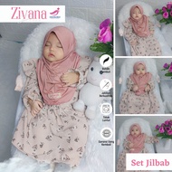 Zivana Dress Zalira Kids Original Gamis bayi / Gamis anak set jilbab usia newborn - 6 tahun / Dress muslim anak  / gamis bayi cewek