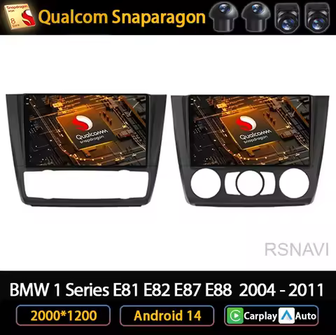 Andoird 14 Car Radio For BMW 1 Series E81 E82 E87 E88 AT 2004 - 2011 DVD BT Navigation DSP Stereo GP