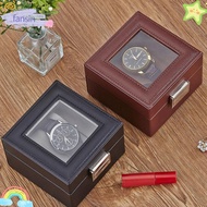 FANSIN Watch Storage Box, Wood Leather Watch Box, Portable 1 Watch Slot Watch Collection Box Gift