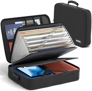 ACROPAQ Fireproof Document Bag - 7 Compartments, Temperatures of up to 700 °C, Fireproof Bag with 3 