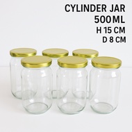 / 6 PCS GLASS CYLINDER 500ML GLASS CYLINDER JAR 500ML HIGH MODEL GLASS JAR BOTTLE 500 HIGH MODELML