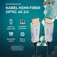 HDMI Fiber Optic Cable 4K 100M HDMI 2.0 Fiber Optic 18 Gbps 100M Cable HDMI FO 4K 100M