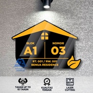 Aesthetic Acrylic House Numbers Custom Stick-Onbebass | House Number Villa Boarding House Hotel Prep