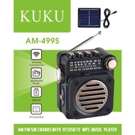 ♞,♘KUKU Rechargeable BLUETOOTH AM/FM Radio with USB/SD/TF MP3 Player Am202BT